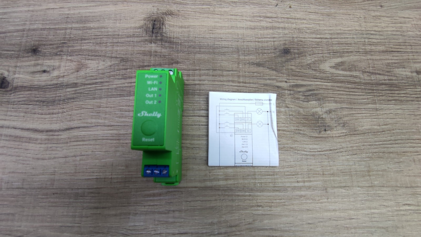 Shelly Pro Dimmer 2PM 2-Kanal-DIN-Hutschienen-Smart-Dimmer, I38512