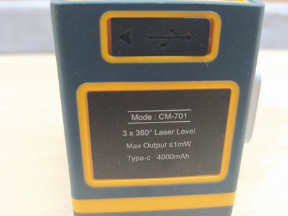 CIGMAN CM-701 Kreuzlinienlaser, 3x360 Grad Grün Selbstnivellierend, I37081