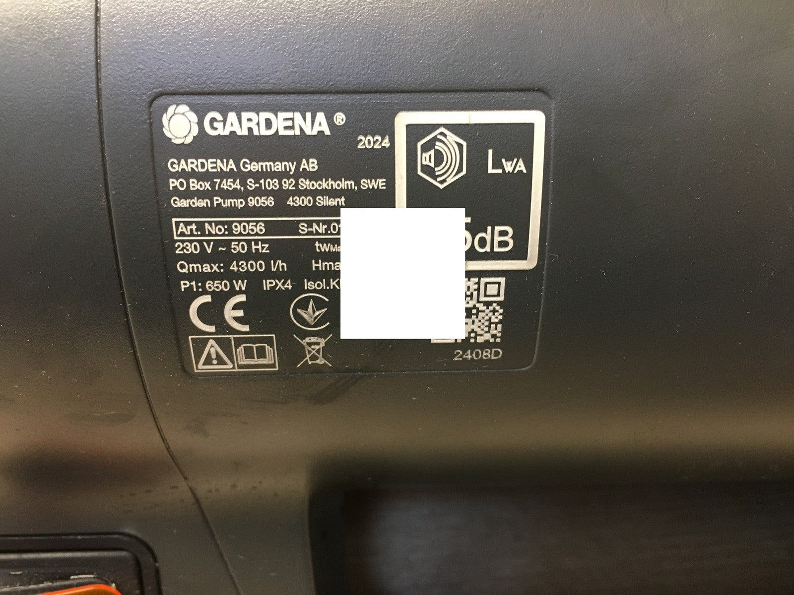 Gardena Gartenpumpe 4300 Silent (9056-20), Sehr leise, 4300 l/h, I37931