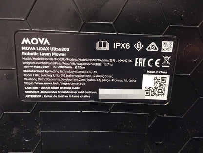 MOVA LiDAX Ultra 800 Mähroboter ohne Begrenzungskabel (MXXM2100)