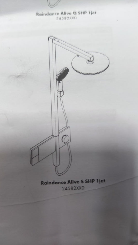 Hansgrohe Raindance Alive S Duschsystem mit Thermostat 24582670, I38208