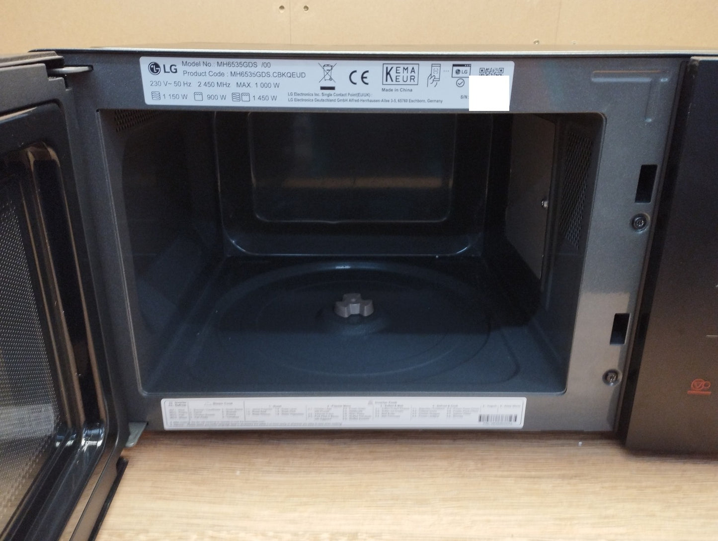LG MH6535GDS Mikrowelle (25 L, 1000 W) mit Grill, I39536