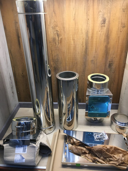 FIREFIX E130/SET doppelwandiger Edelstahlschornstein 130 mm Ø, I37466
