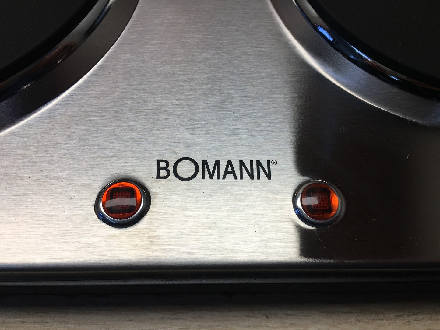 Bomann Edelstahl-Doppelkochplatte DKP 5033 E CB, 2500W, I36407