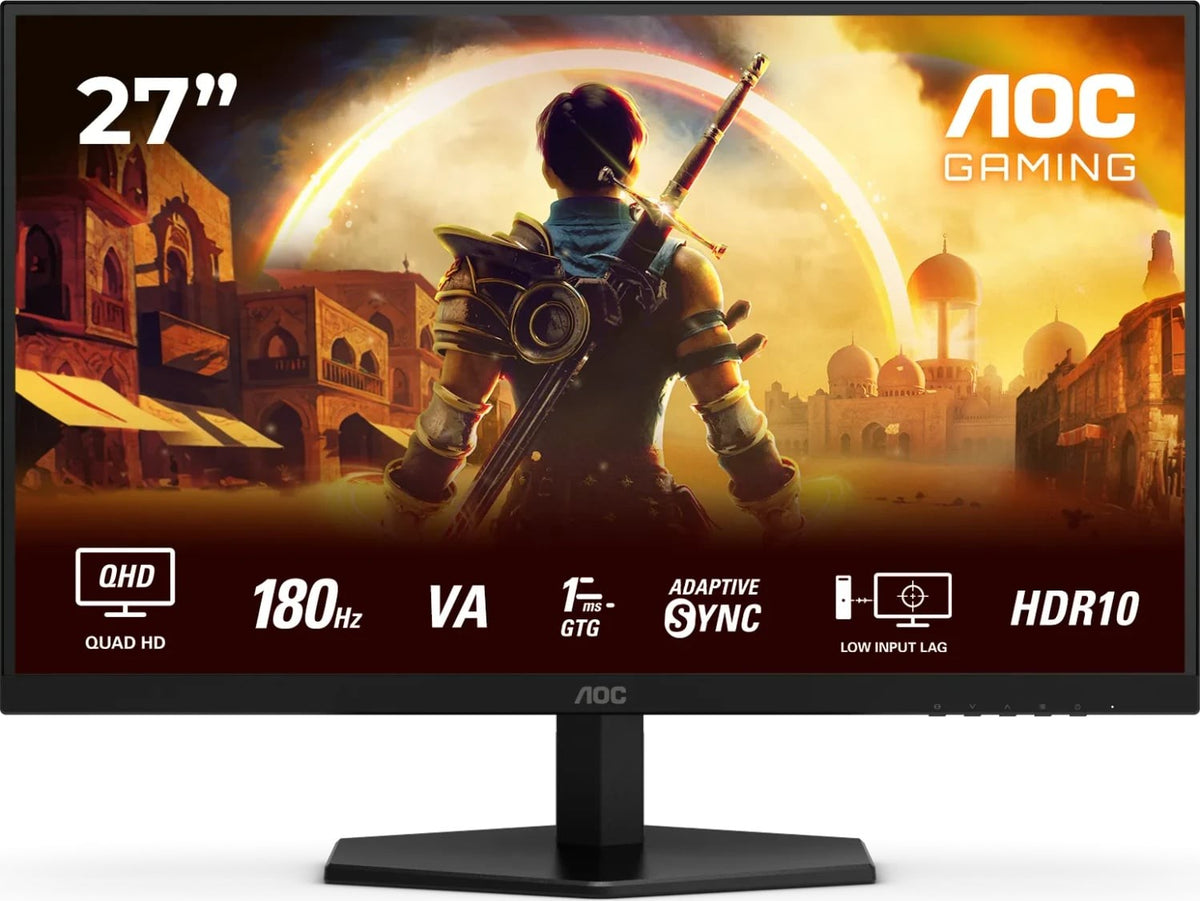 AOC Q27G42XNE Gaming Monitor 27" WQHD 2560x1440 Fast VA HDR10 AMD FreeSync 180Hz