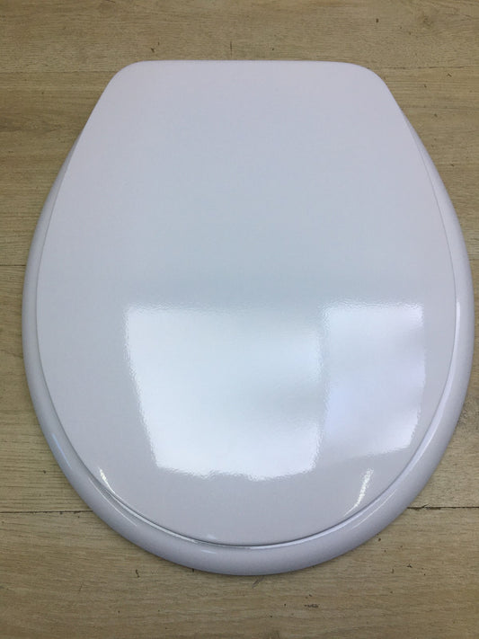 Roca Lucerna A801099004 Toilettensitz, mit verchromten Scharnieren, Weiß, I34296