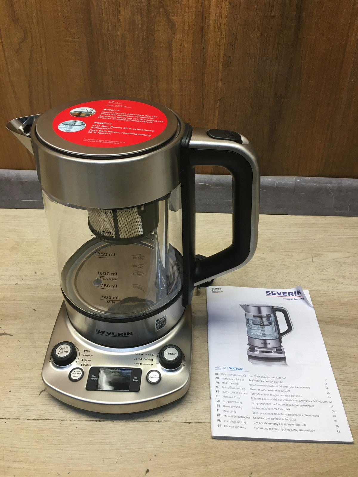 SEVERIN WK 3422 Wasserkocher mit Temperatureinstellung, I37659