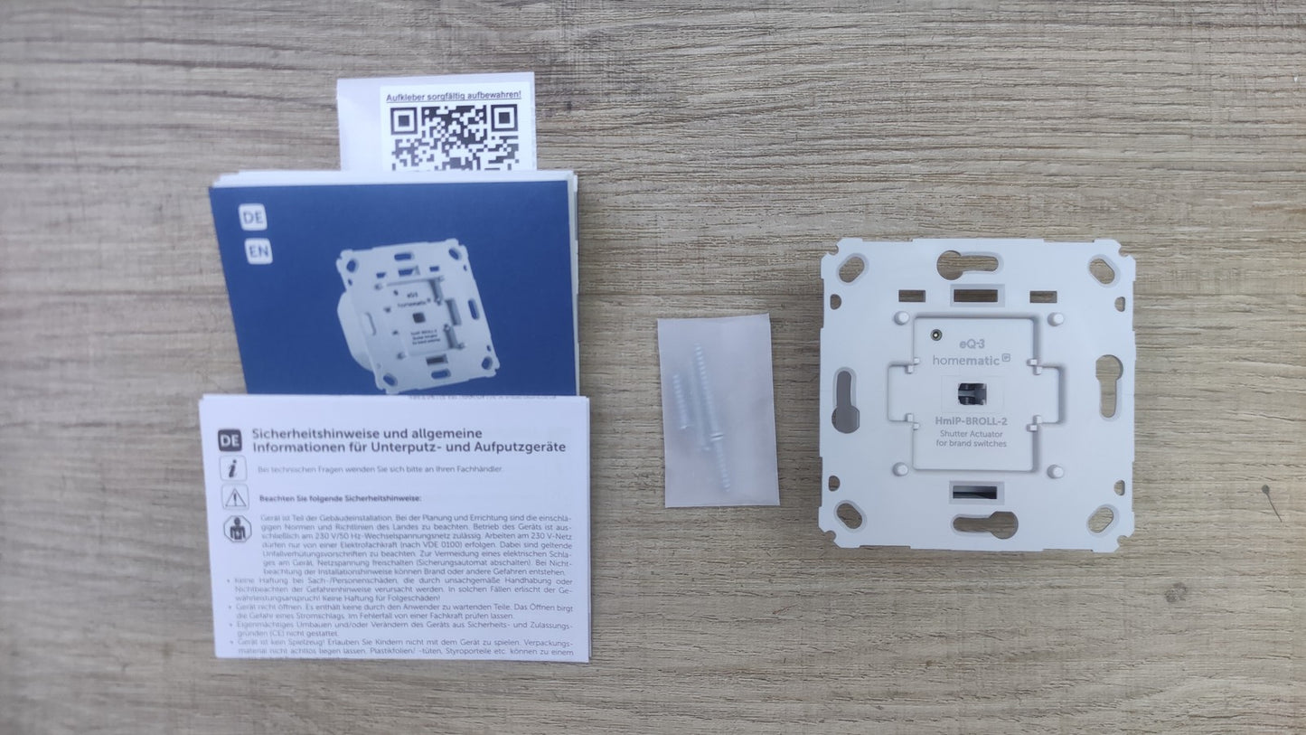 Homematic IP Rollladenaktor für Markenschalter HmIP-BROLL-2 151322A0 I38622