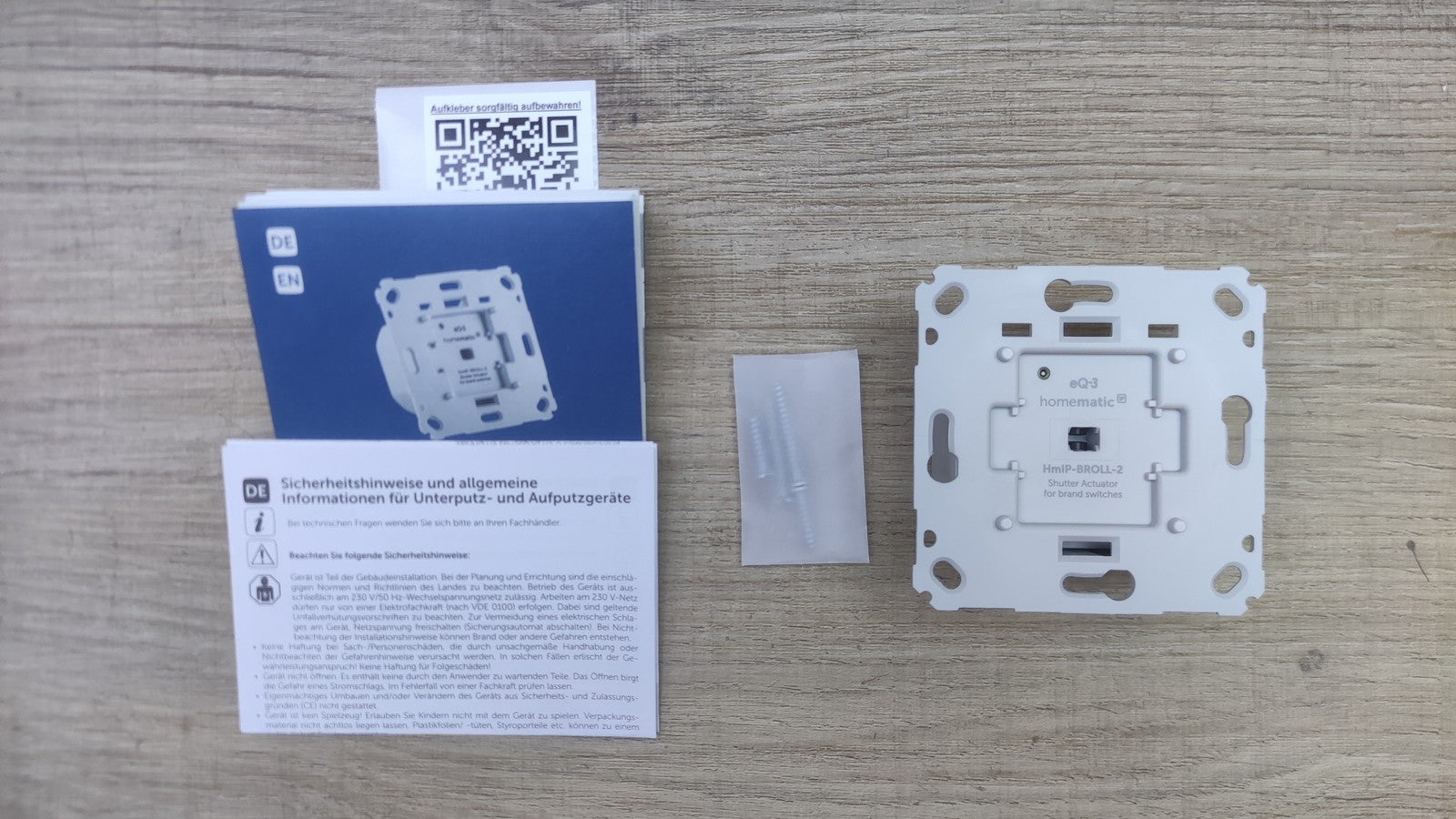 Homematic IP Rollladenaktor für Markenschalter HmIP-BROLL-2 151322A0 I38622