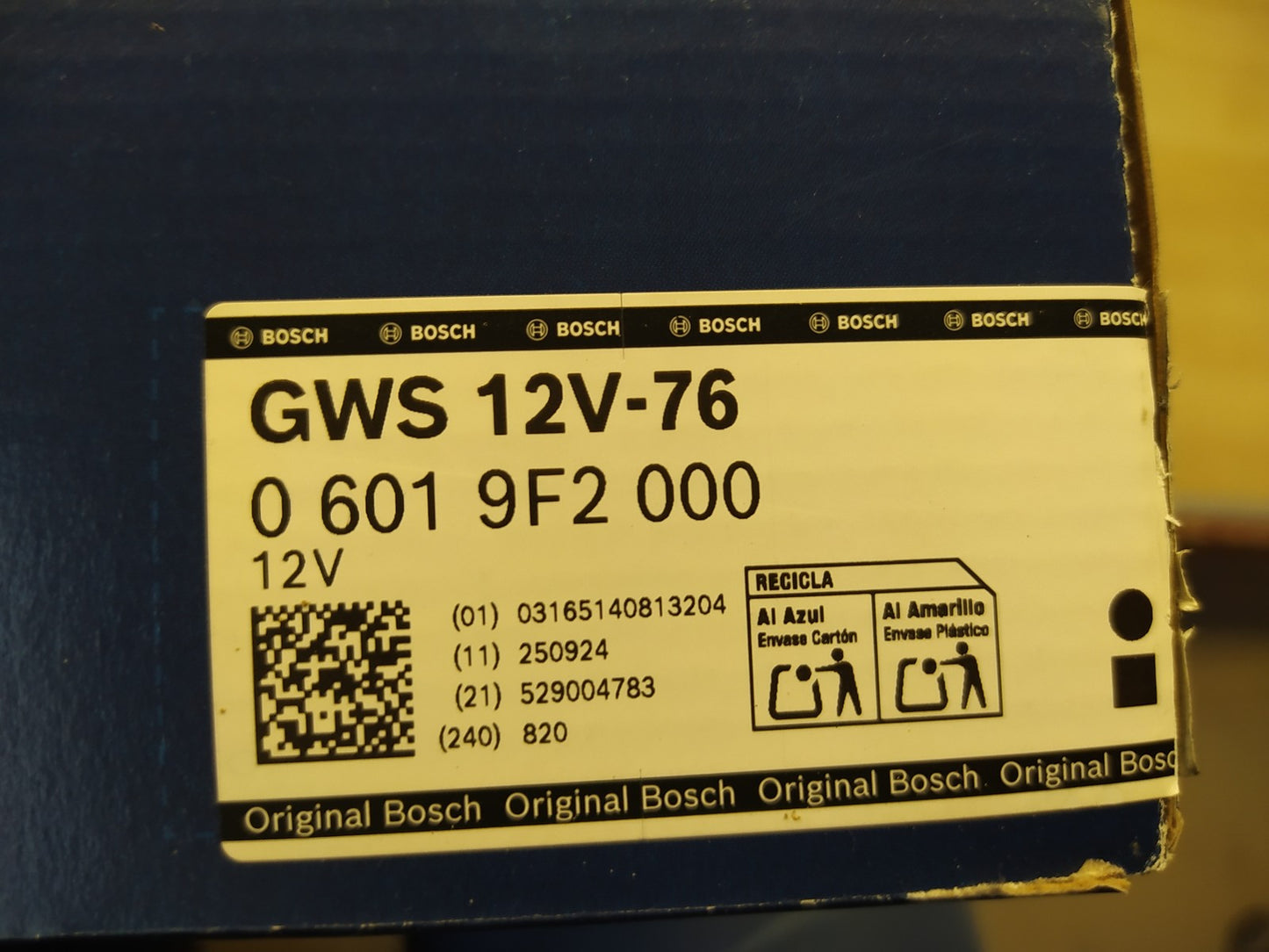 Bosch Professional GWS 12V-76 Akku-Winkelschleifer solo, I38497