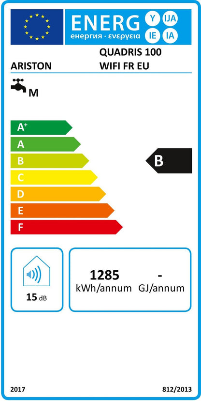 Ariston Quadris 100L WiFi FR EU Warmwasserspeicher 3060882, 100L, EEK:B, I36956