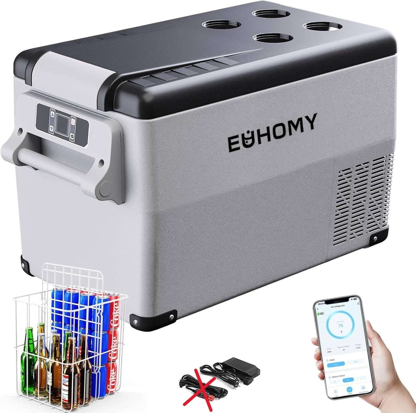 EUHOMY CF35 Kompressor Kühlbox3 0,6L 12V/24V DC, I39435
