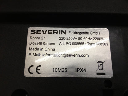 SEVERIN PG 8565 Tischgrill, Elektrogrill, 2200 W, I39240