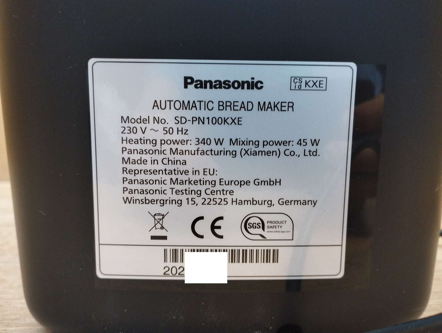 Panasonic SD-PN100 Mini-Brotbackautomat, I39493