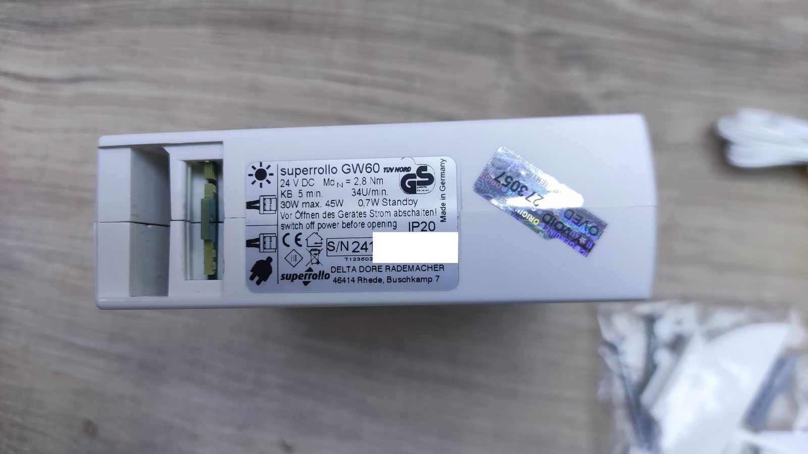 Superrollo GW60 elektrischer Universal-Gurtwickler, weiß, I38297