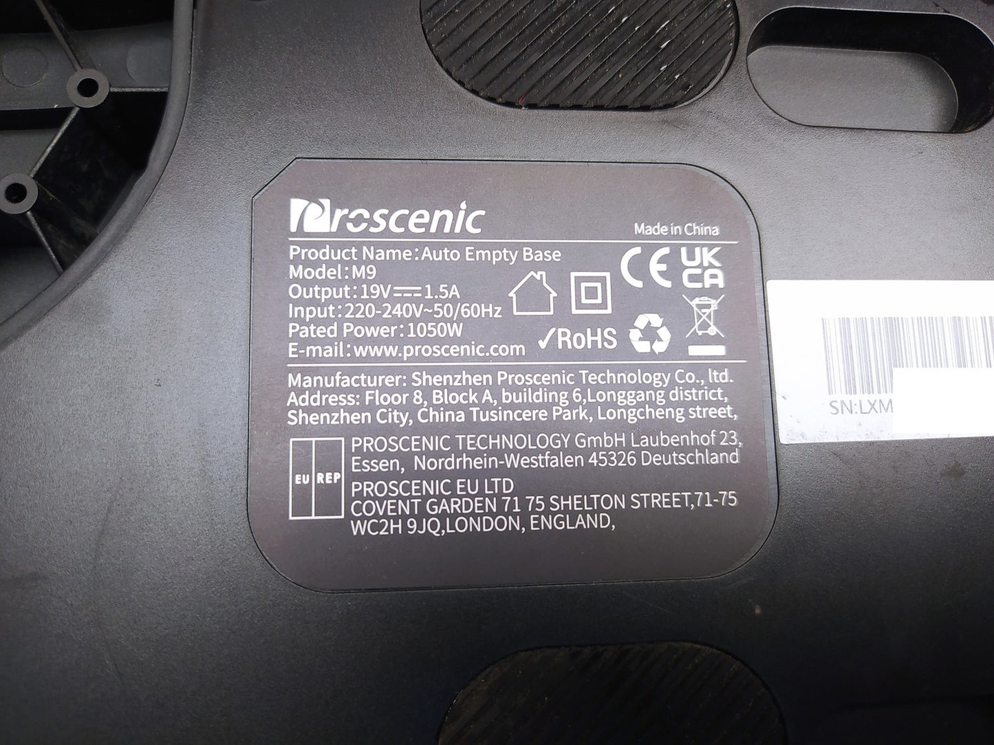 Proscenic M9 Saugroboter mit Wischfunktion, Absaugstation, I36431