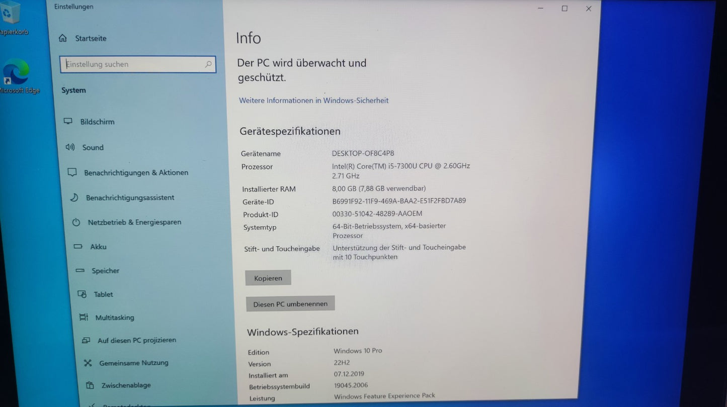 HP Elite X2 1012 G2 Tablet 2-in-1 Touch 12.3" 2736x1824 i5-7300U 8GB 256GB WiFi