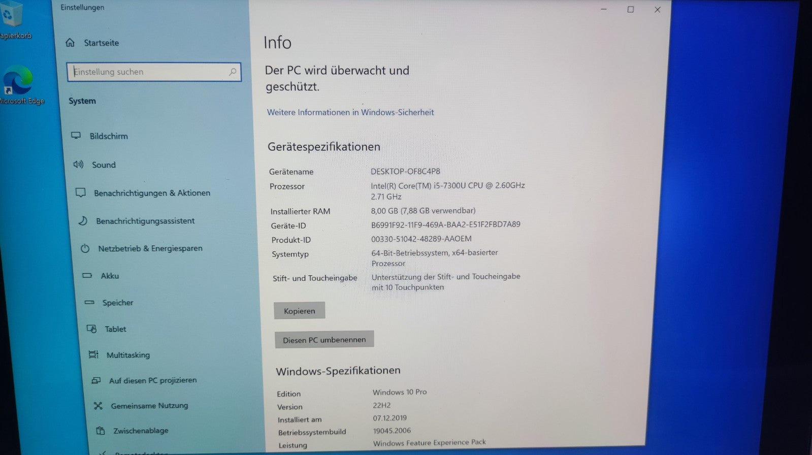HP Elite X2 1012 G2 Tablet 2-in-1 Touch 12.3" 2736x1824 i5-7300U 8GB 256GB WiFi
