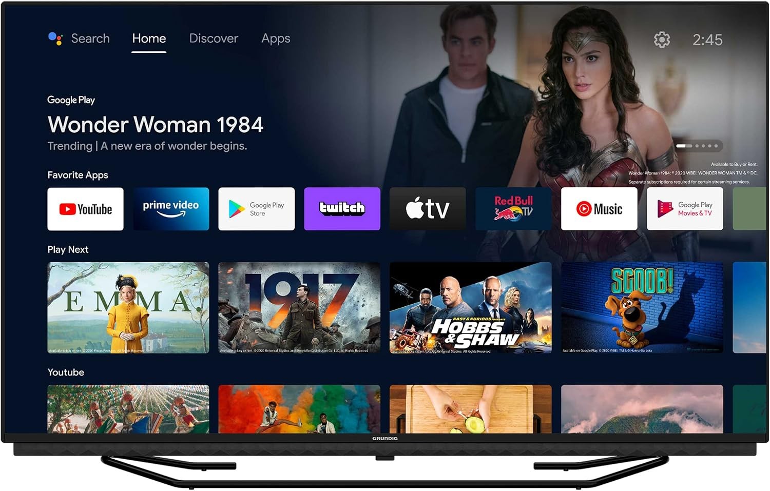 Grundig 55 GUB 7240 4K Fernseher 55" UHD HDR10+ Dolby Vision Smart Android TV