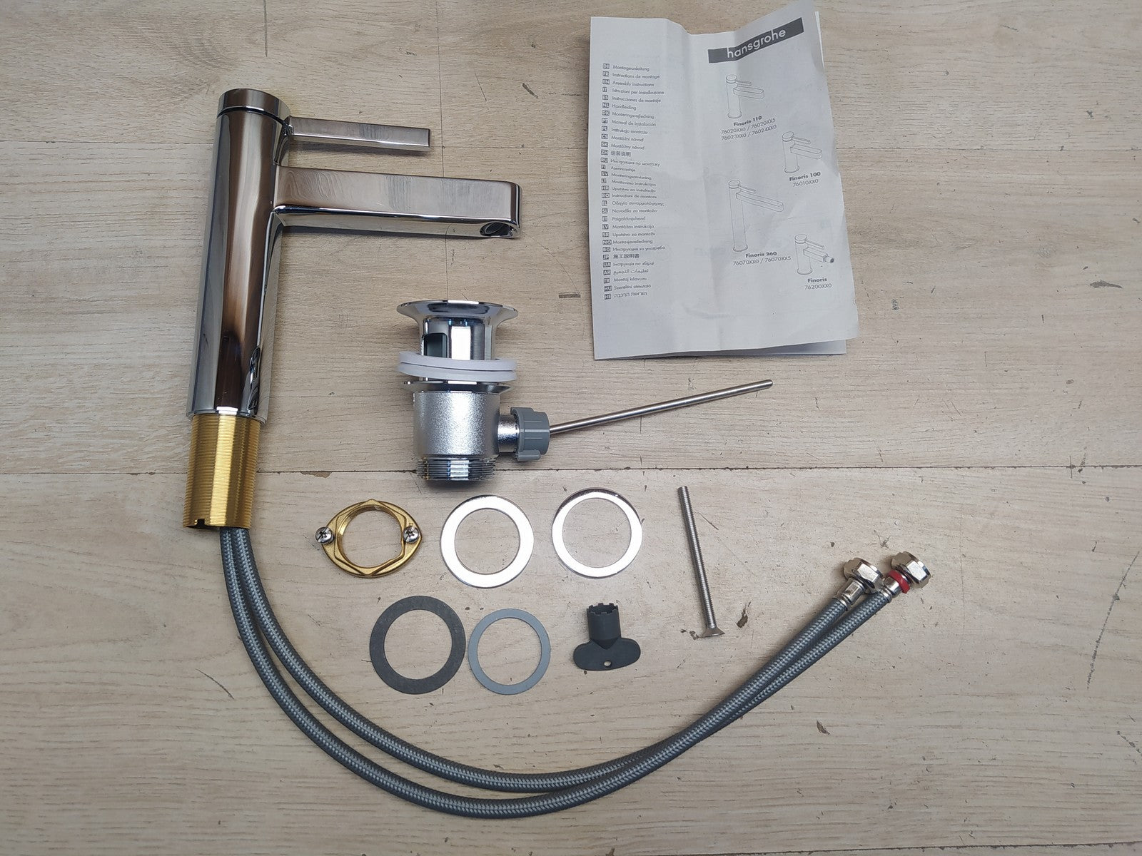 Hansgrohe 76023000 Waschtischarmatur Finoris, Wasserhahn, Höhe 110mm, I38484