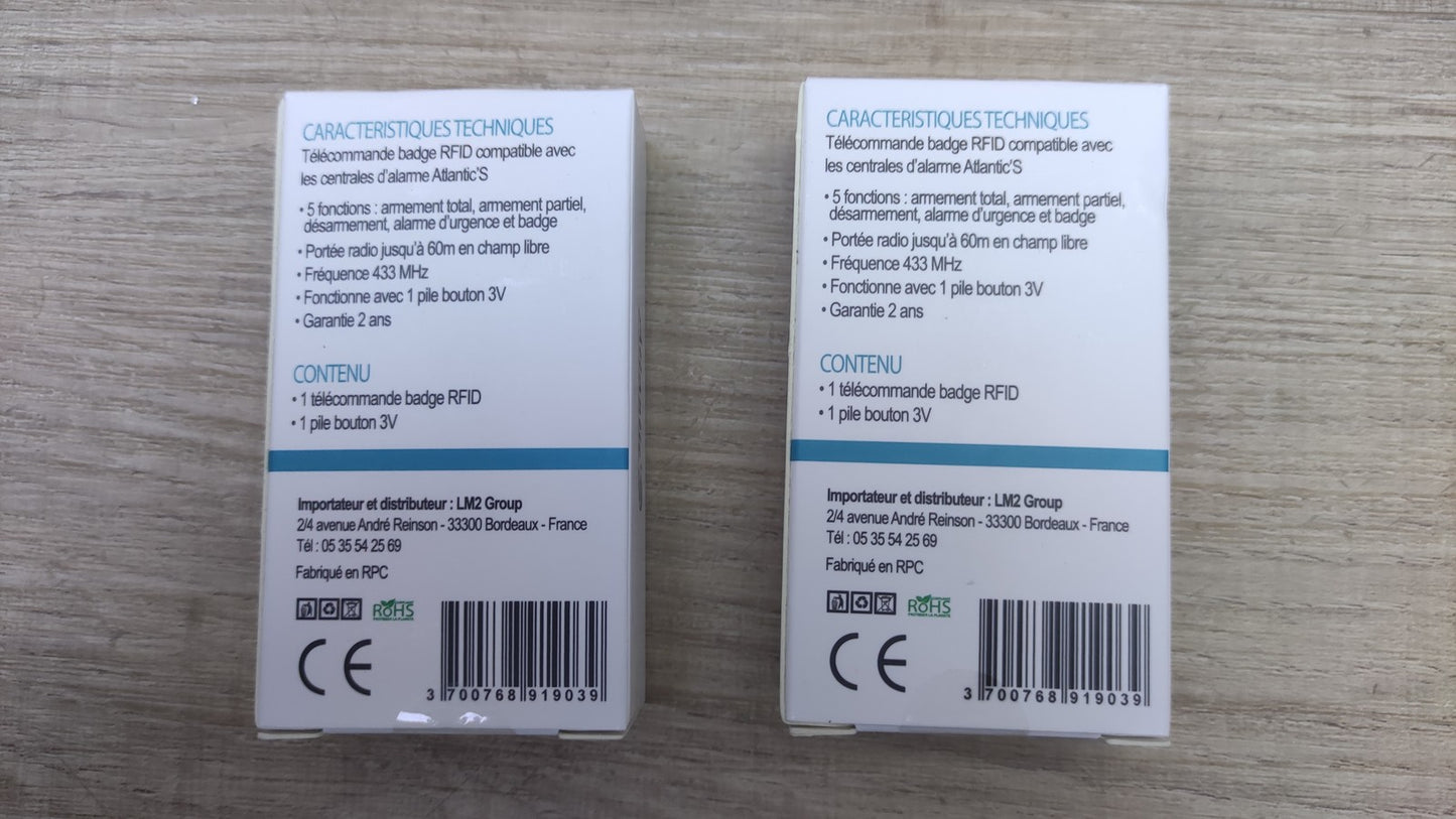 Atlantic's TE-443R Multifunktionsfernbedienung 4 Funktionen, 2 St. I36878