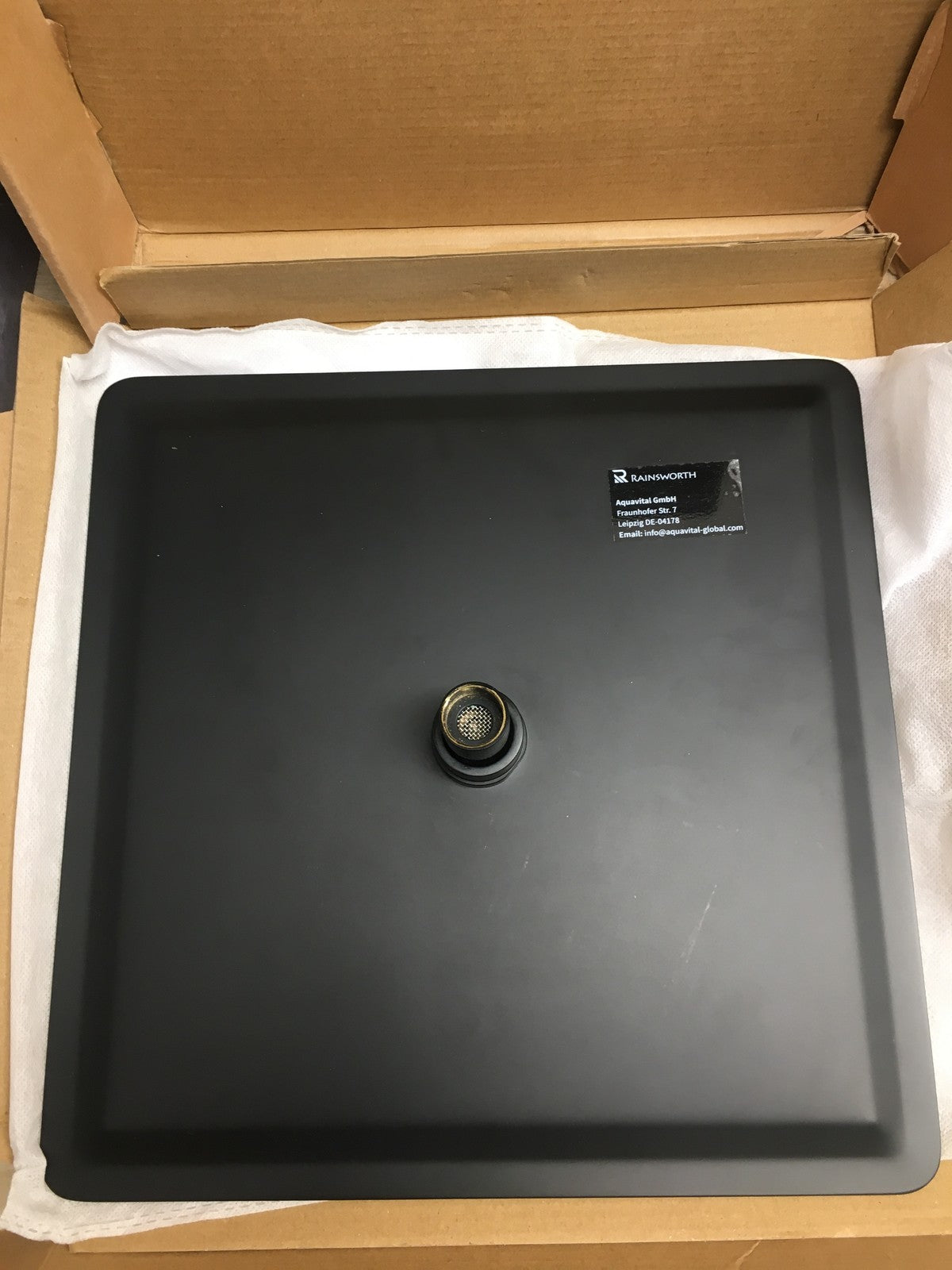 Rainsworth Duschsystem mit Thermostat Schwarz 30x30cm, I40481