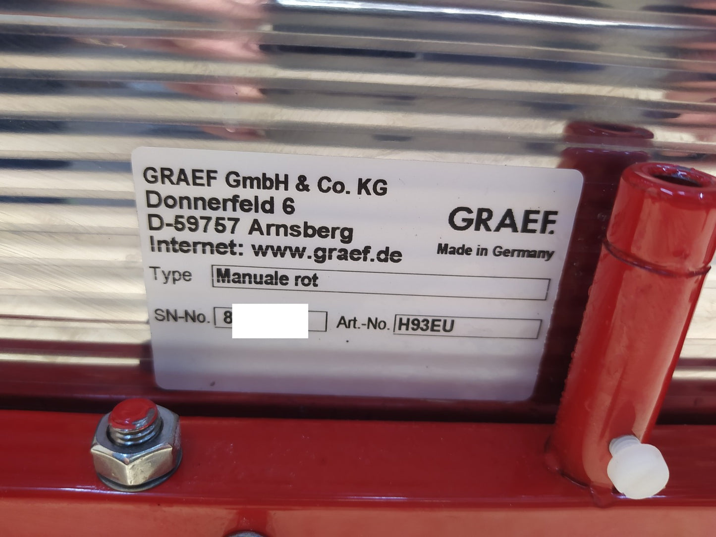 GRAEF H93EU Manueller Allesschneider, I36249