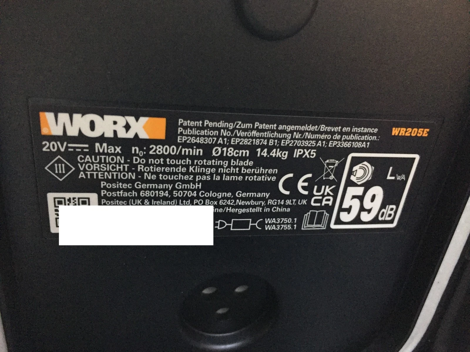 WORX Landroid Vision M550 Mähroboter ohne Begrenzungskabel WR205E I33603