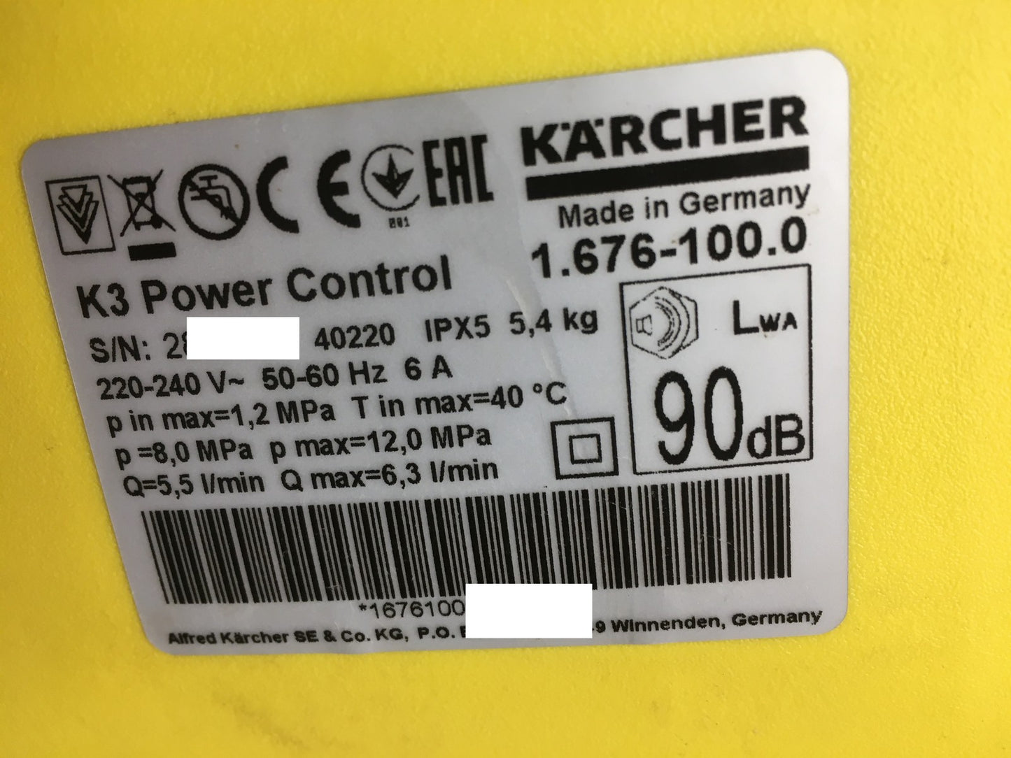 Kärcher K3 Power Control Hochdruckreiniger (1.676-100.0), I38467