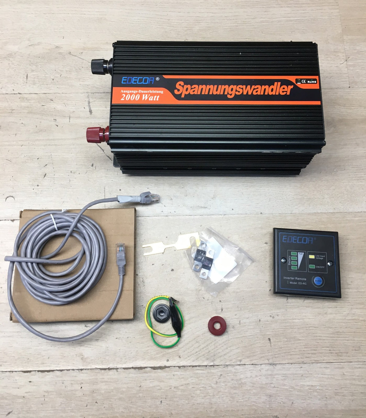 EDECOA DPM20 Wechselrichter 2000W 24V 230V Spannungswandler, I40321