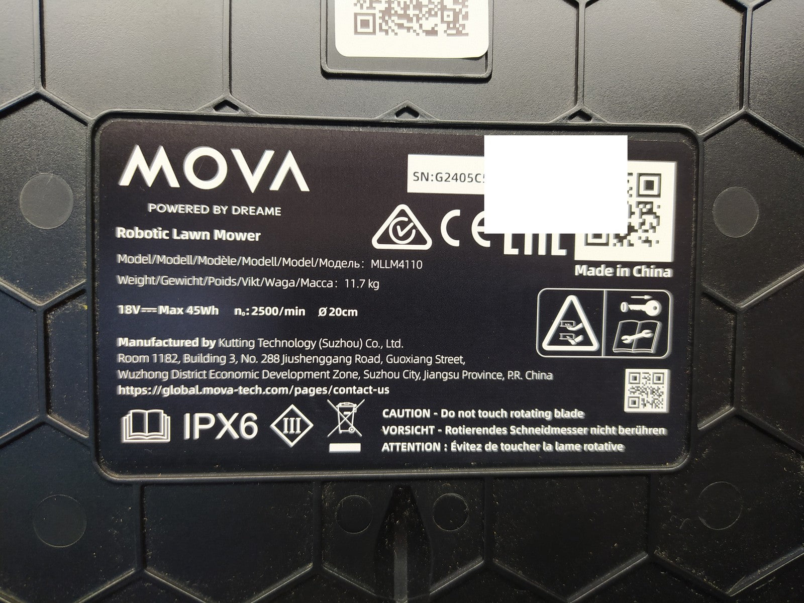 Dreame Mova 1000 Mähroboter (MLLM4110) bis 1.000 m² 3D-LiDAR kabellos, I37695