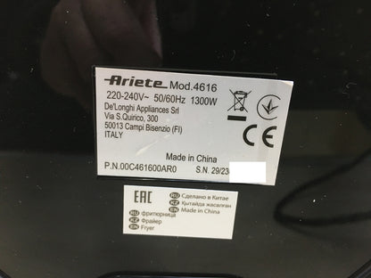 Ariete 4616 Air Fryer digital Heißluftfritteuse, 1300W, 2,6L, I29037