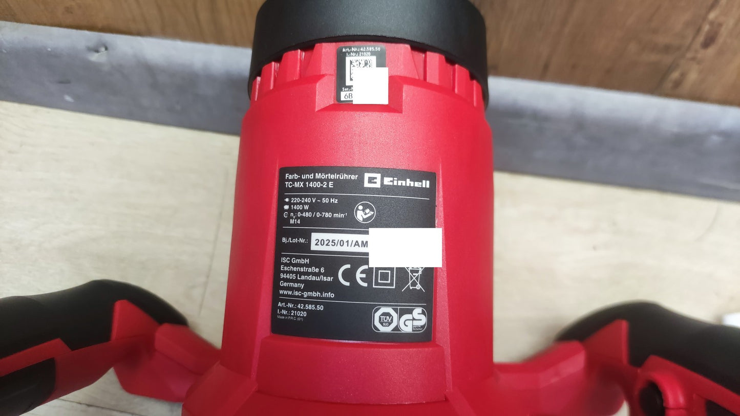 Einhell TC-MX 1400-2 E Rührwerk 1400W inkl. Rührer (4258550), I38156
