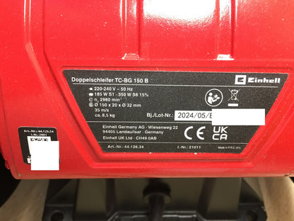 Einhell Doppelschleifer TC-BG 150 B, 350 W, Ø 150 mm Schleifscheibe, I38698