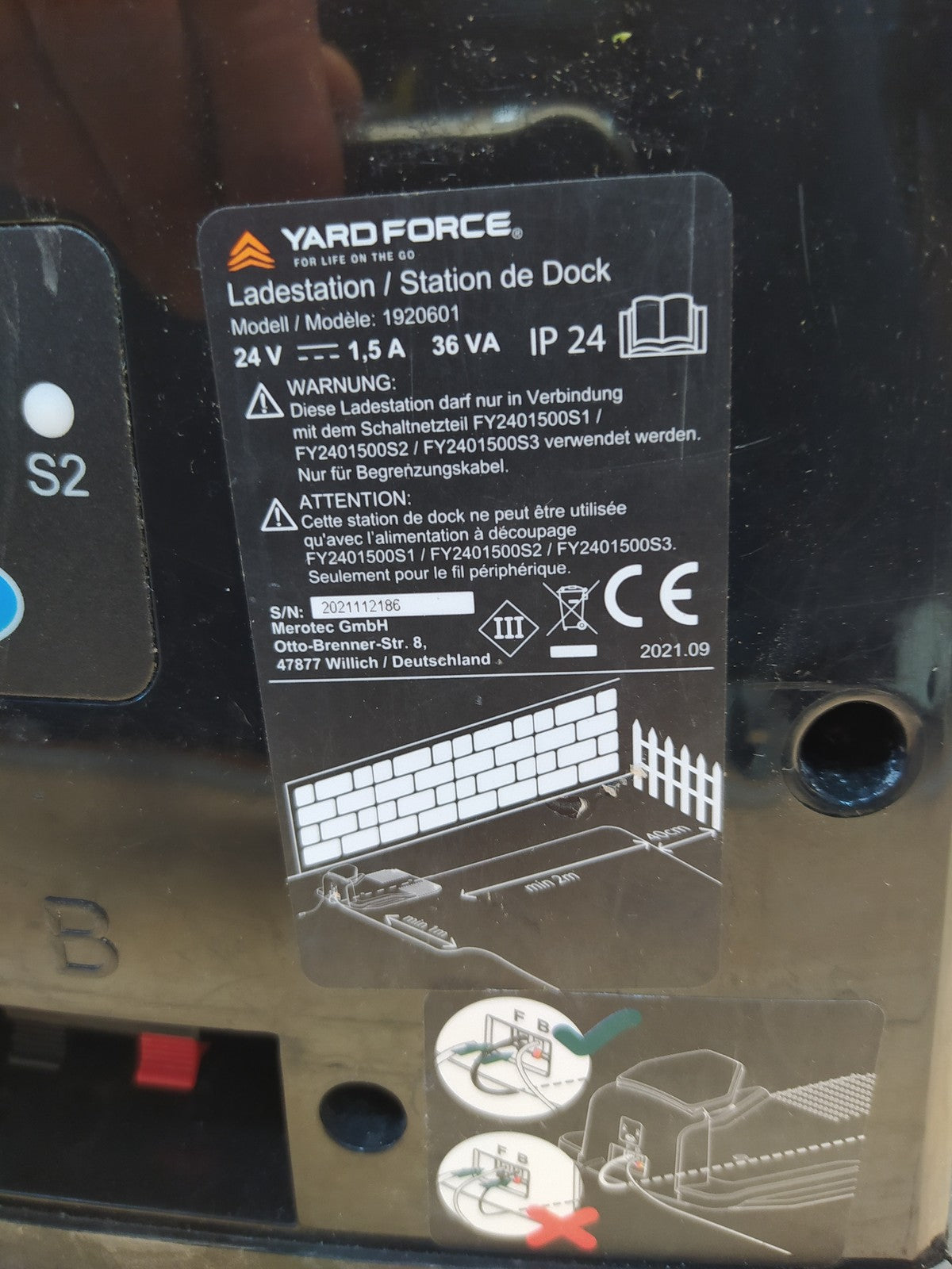 Yard Force FORCE Mähroboter COMPACT 300RBS bis zu 300 qm, I38986