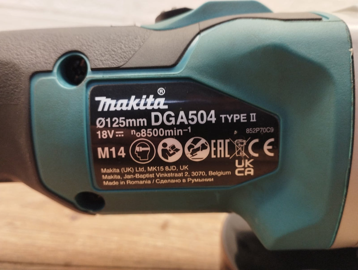 Makita DGA504 Type II Akku-Winkelschleifer M14 brushless 125mm BL SOLO