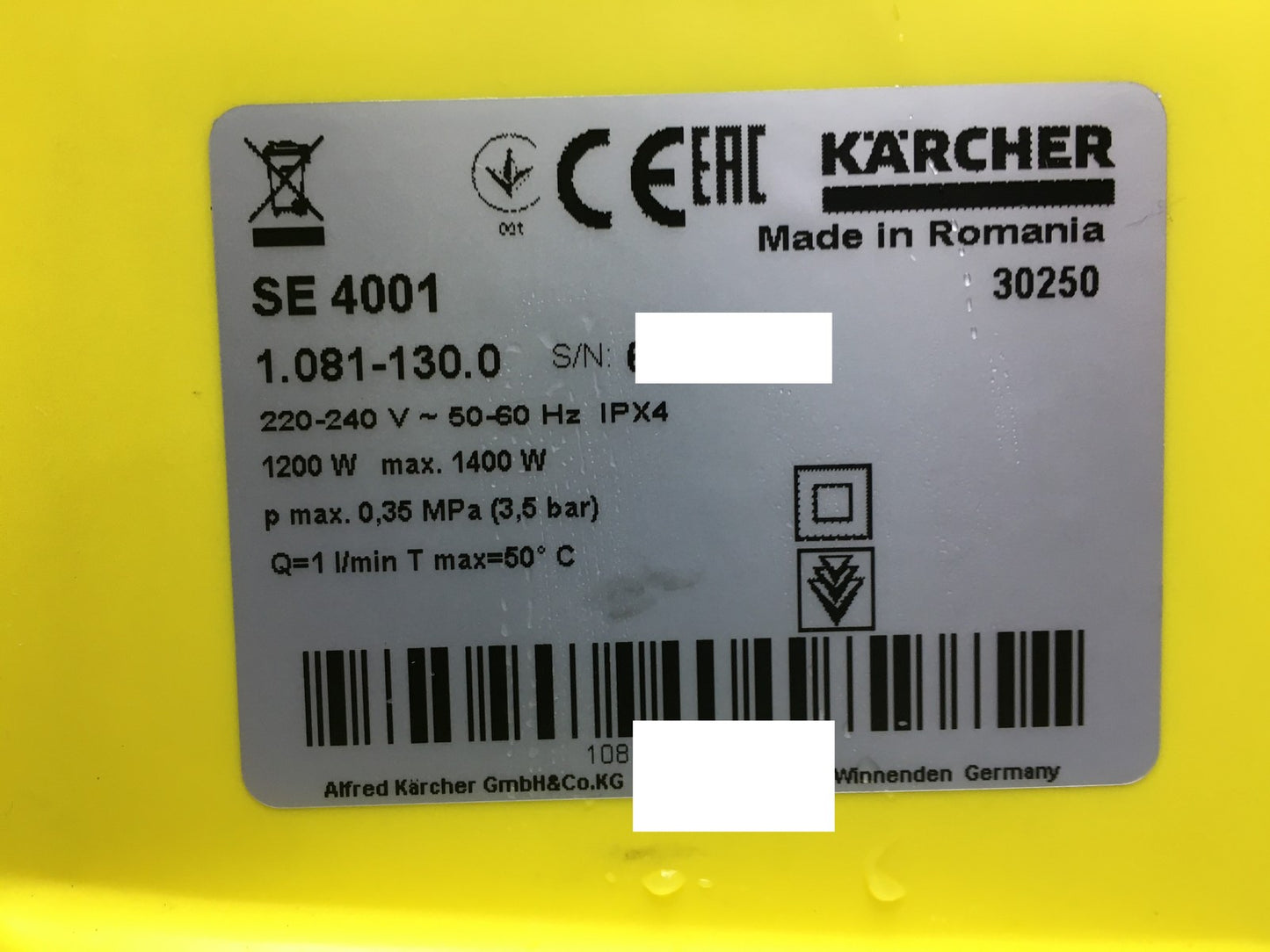Kärcher SE 4001 Trocken-/Waschsauger 1.081-130.0, I35103