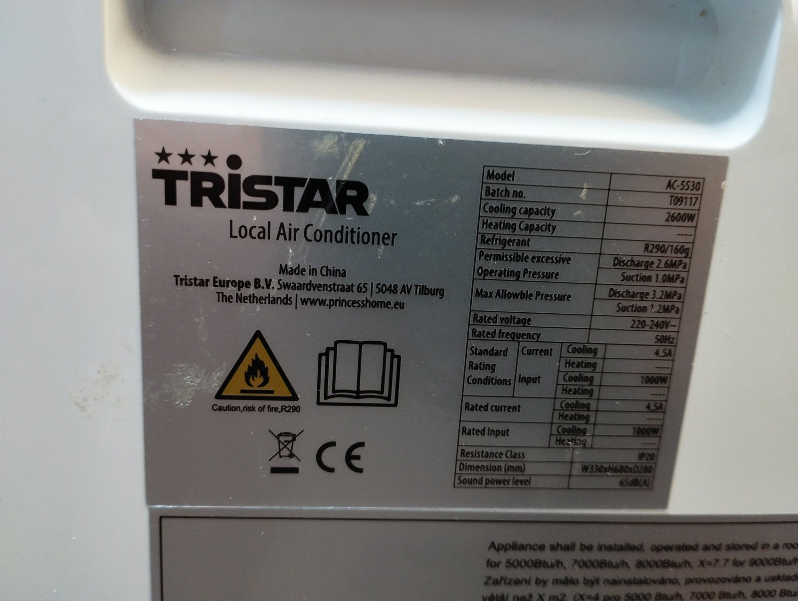 Tristar mobile Klimaanlage AC-5530, 9000BTU, Klimagerät, I39702