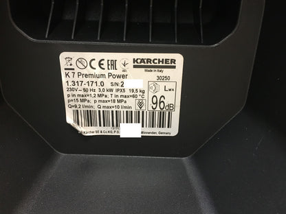 Kärcher 1.317-171.0 Hochdruckreiniger K 7 Premium Power, I40908