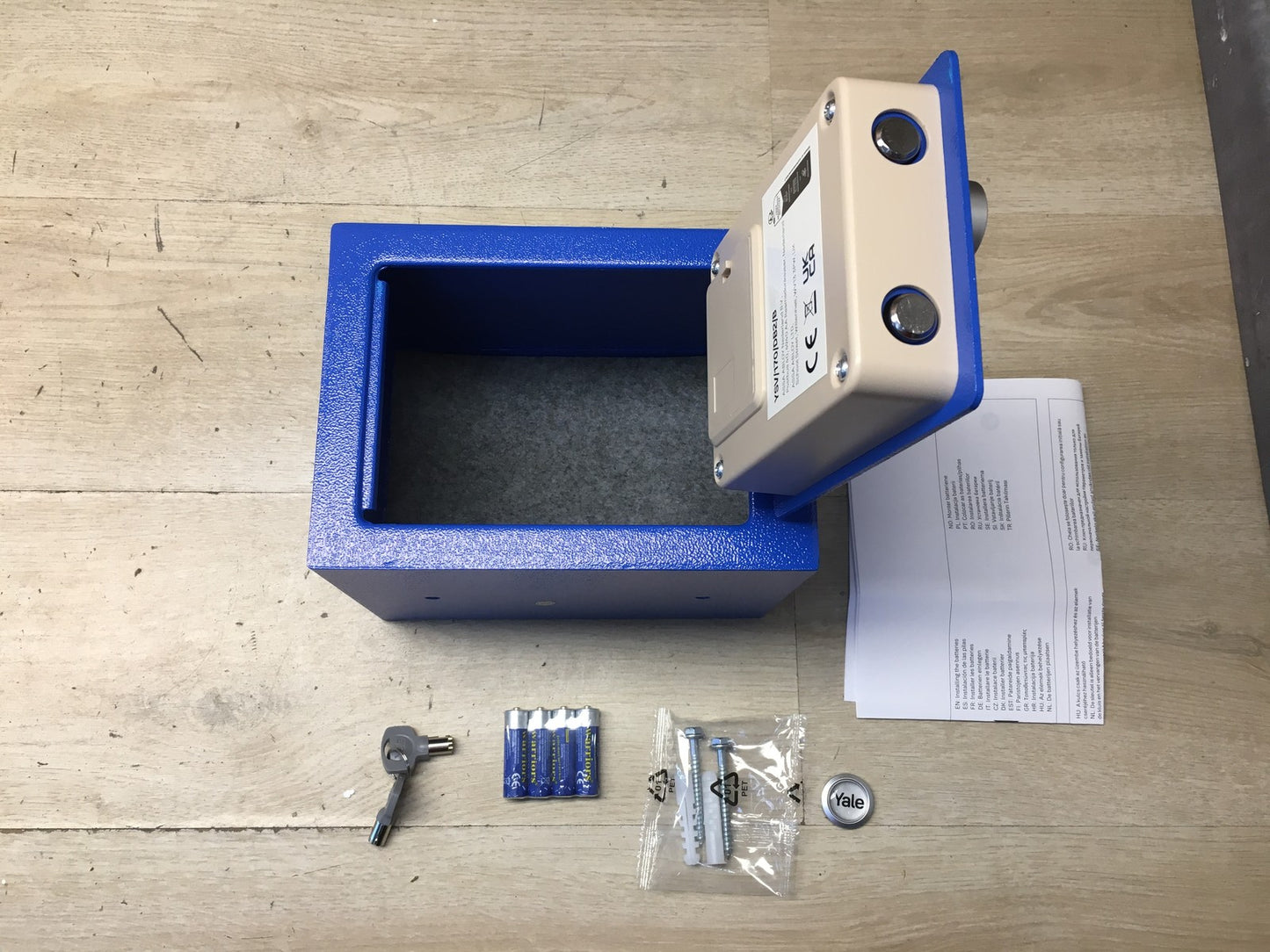 Yale Elektronischer Tresor YSV/170/DB2/B, 3,8L, Mini, Blau, I38455