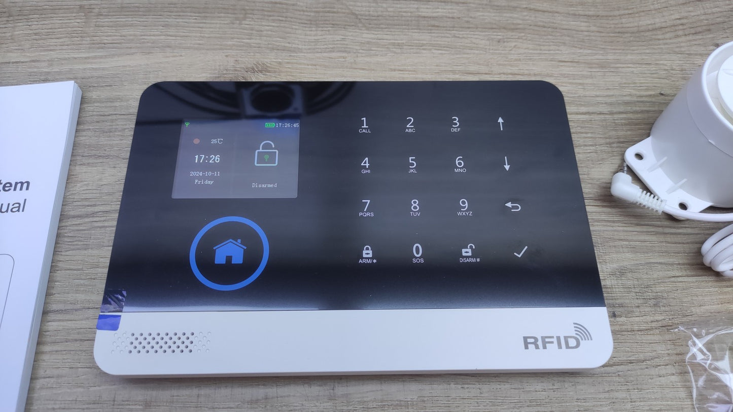Swokely Drahtloses WiFi+GSM Sicherheit Alarmsystem, 2.4-Zoll, I34905