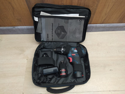 Bosch Professional Akku-Schlagbohrschrauber GSB 12V-15, mit 2 Akkus, I37455
