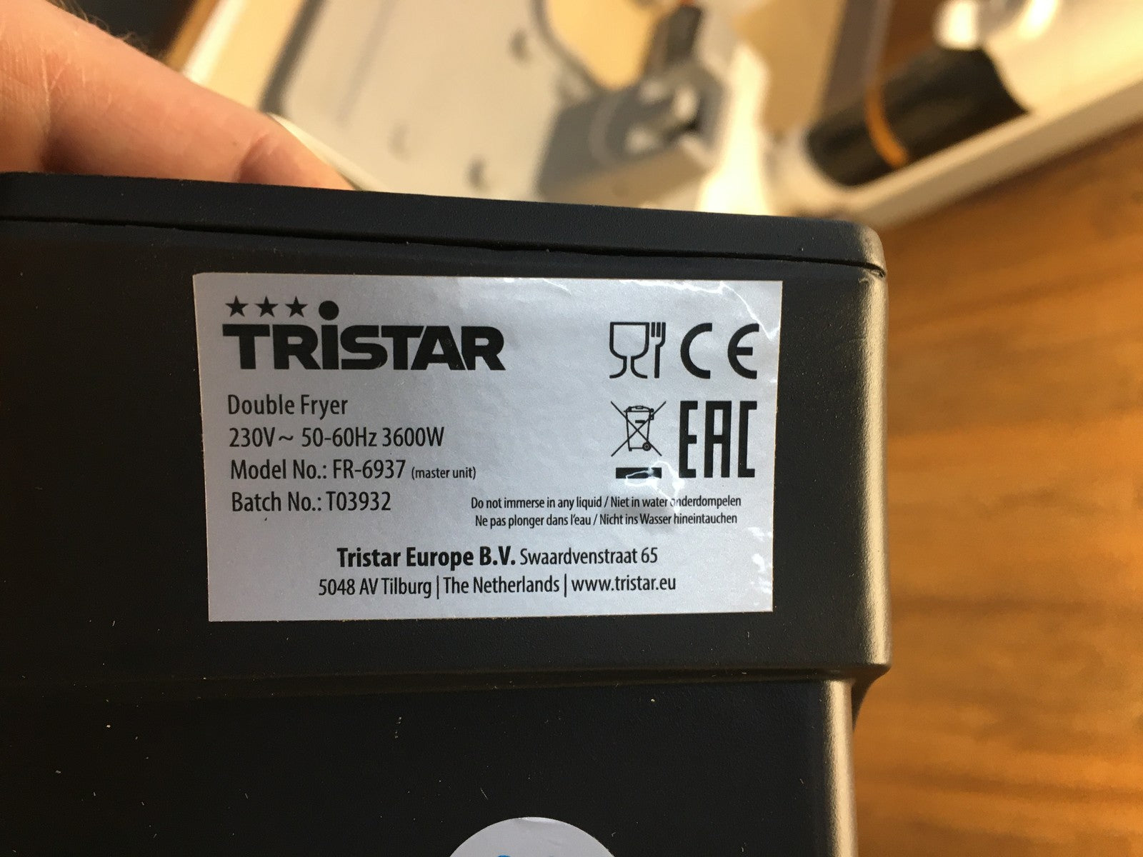Tristar FR-6937 Doppel-Fritteuse, 6 L, 2x 1800 W, I36165