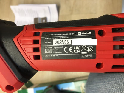 Einhell Expert TE-MG 18/1 Li Akku-Multifunktionswerkzeug solo, I38419