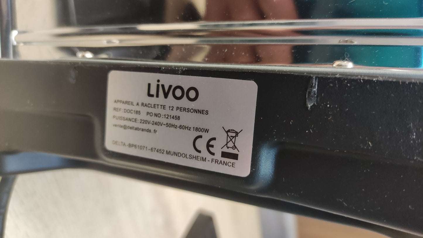 Livoo DOC185 Raclette, 12 Personen, I39669