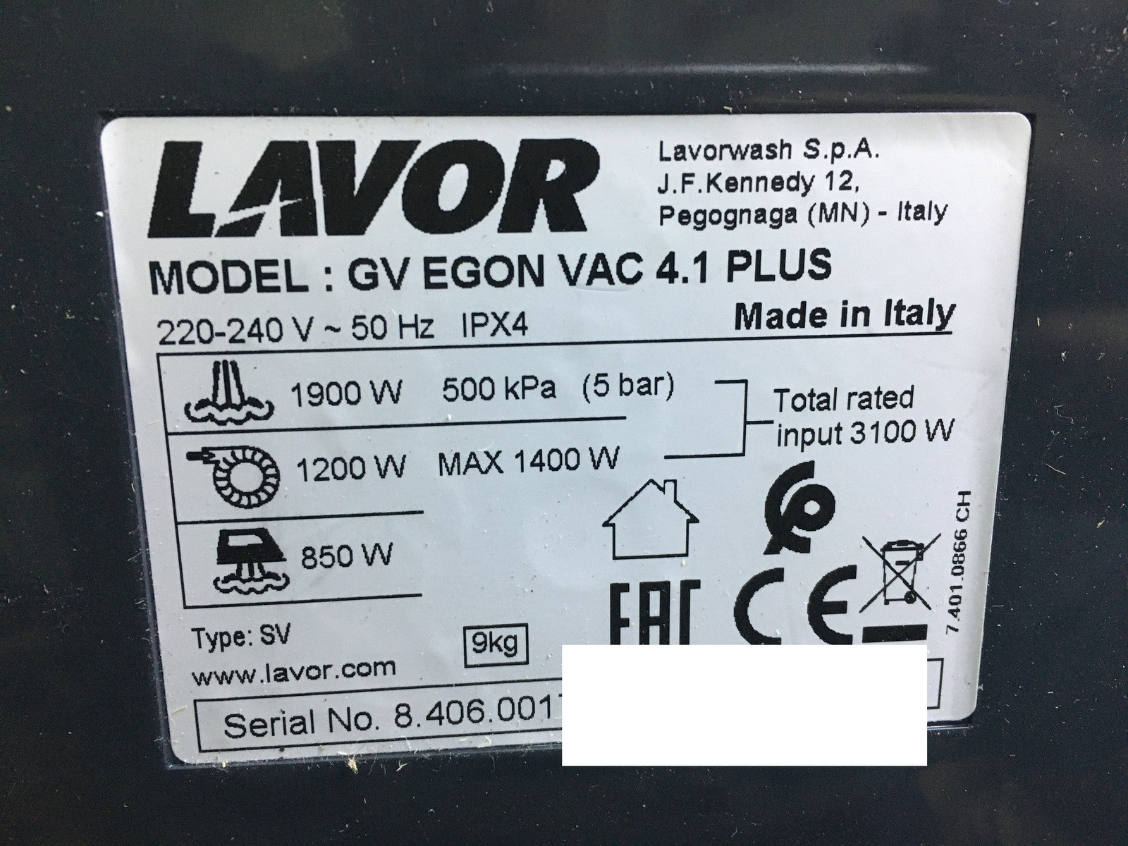 LAVOR Professional Dampfreiniger GV EGON VAC 4.1 PLUS, I34948