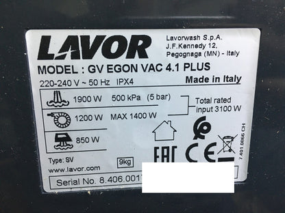LAVOR Professional Dampfreiniger GV EGON VAC 4.1 PLUS, I34948