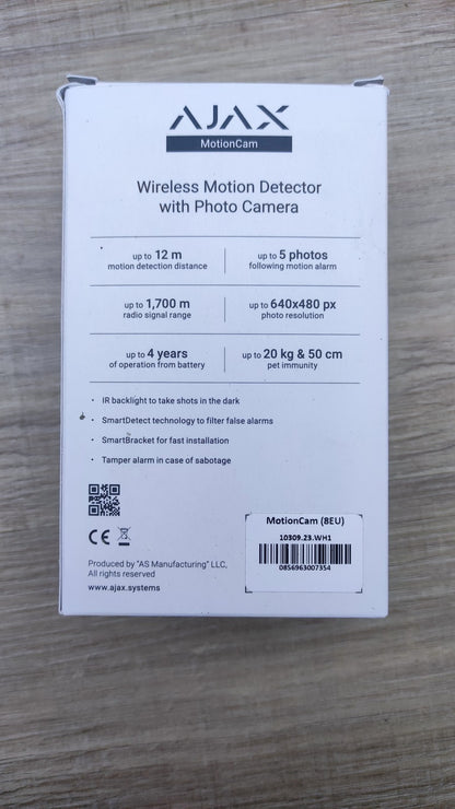 AJAX MotionCam Bewegungsmelder mit integrierter Kamera 10309.23.WH1 I35701