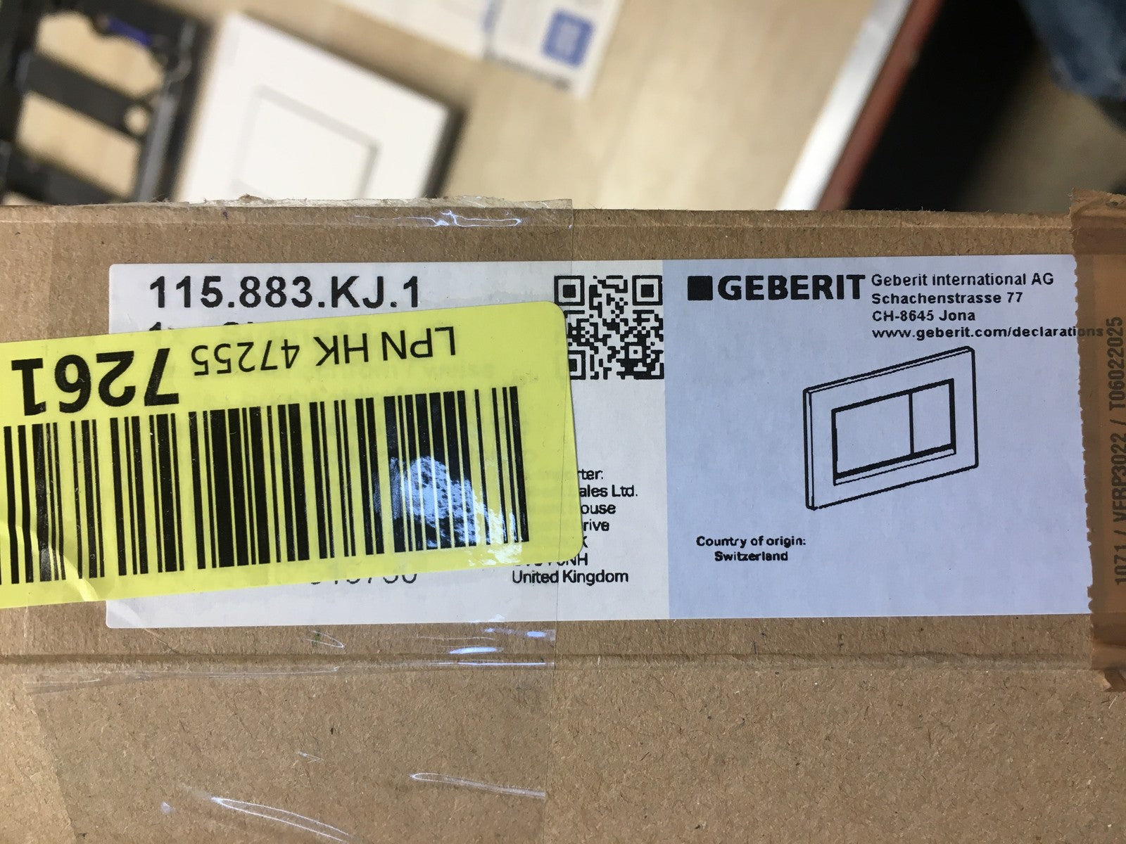Geberit 115883KJ1 Betätigungsplatte SIGMA30 weiß, 2-Mengen-Spülung, I37449