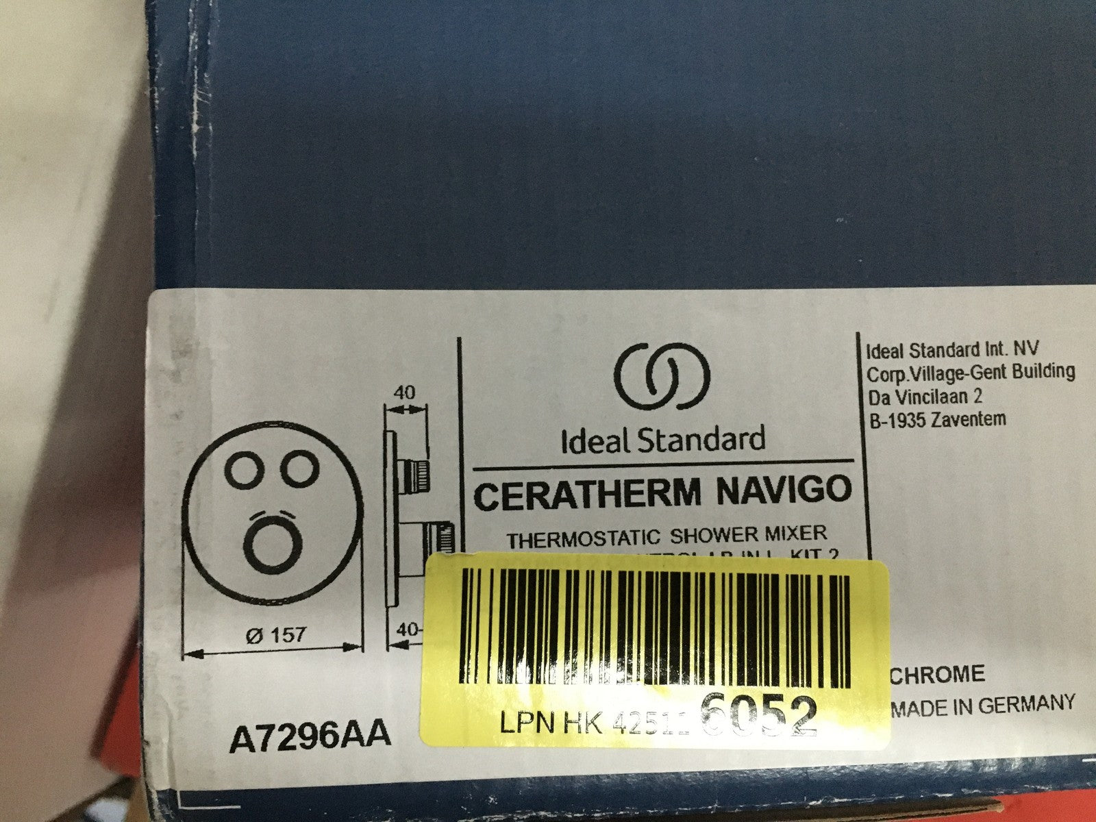 Ideal Standard A7296AA Ceratherm Navigo Brausethermostat Unterputz, I35755
